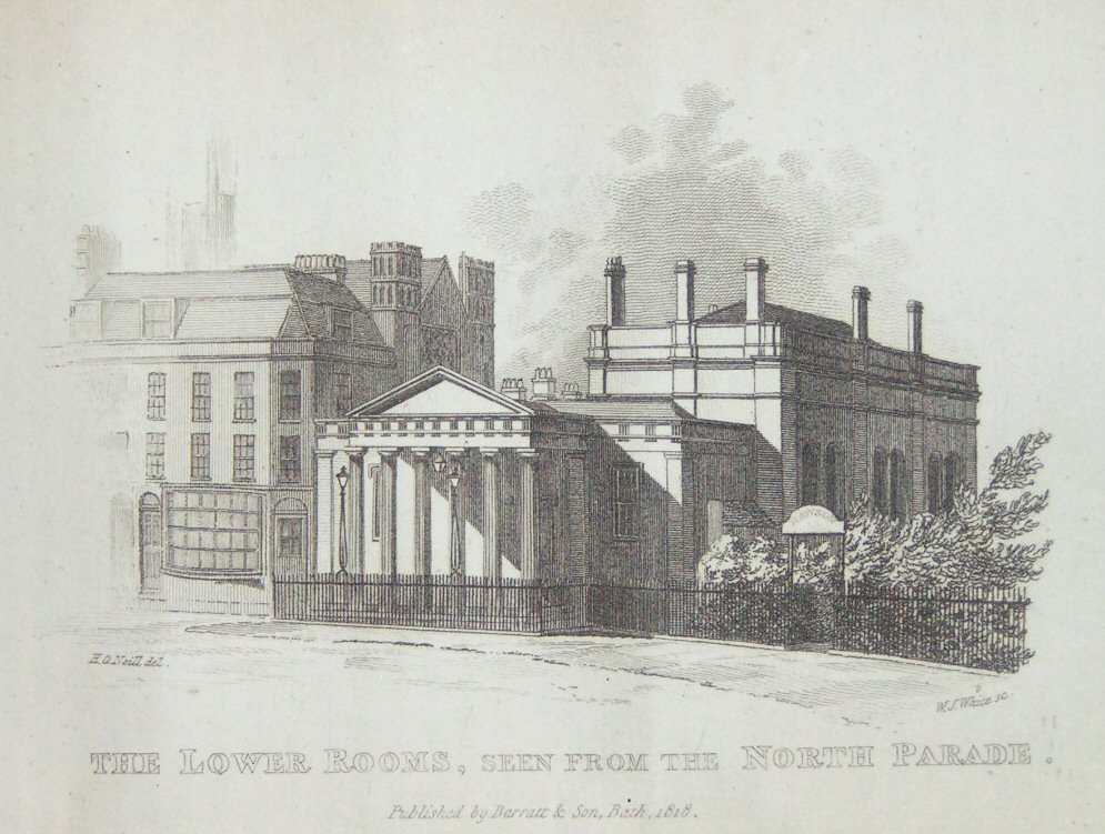 Print - The Lower Rooms from the North Parade - White